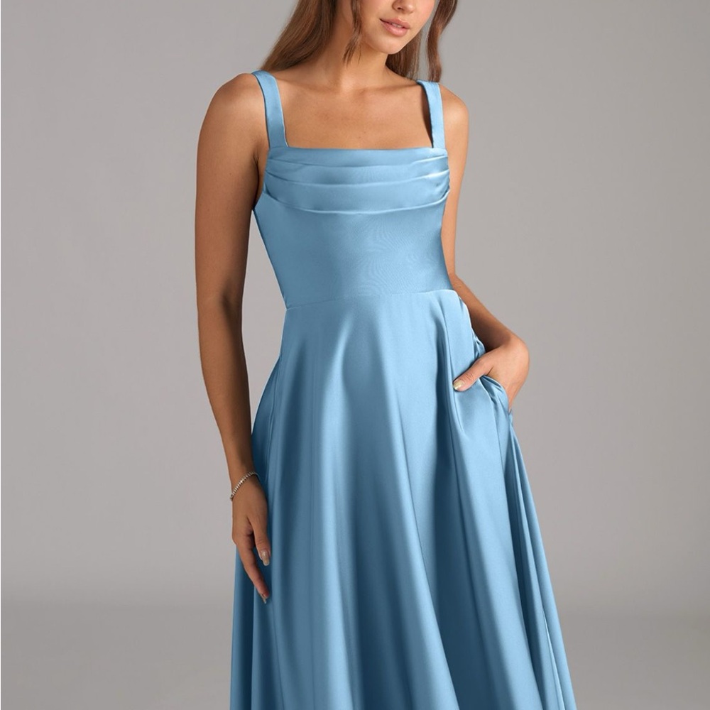 Azazie Shaude Steel Blue A8